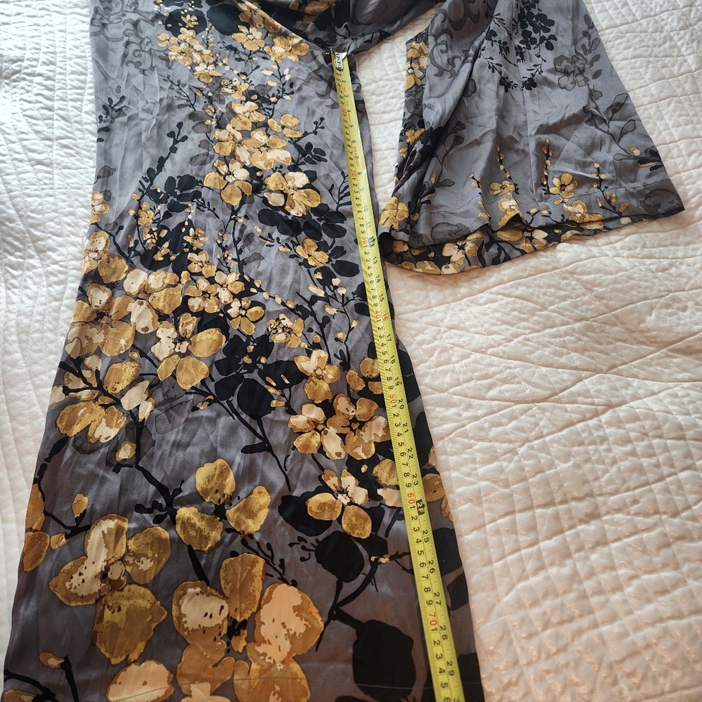 Hale Bob Gray and Gold Floral Jumpsuit - Picture 6 of 10